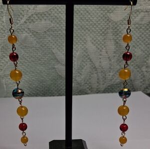 Hand Crafted Multicolor Beaded Earrings